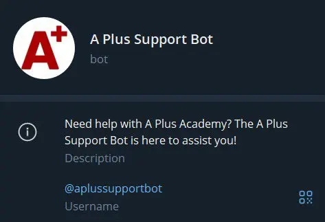 A Plus Academy Support Bot